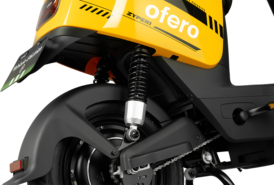 Sistema de suspensión y frenos de tambor de la Zyper 1